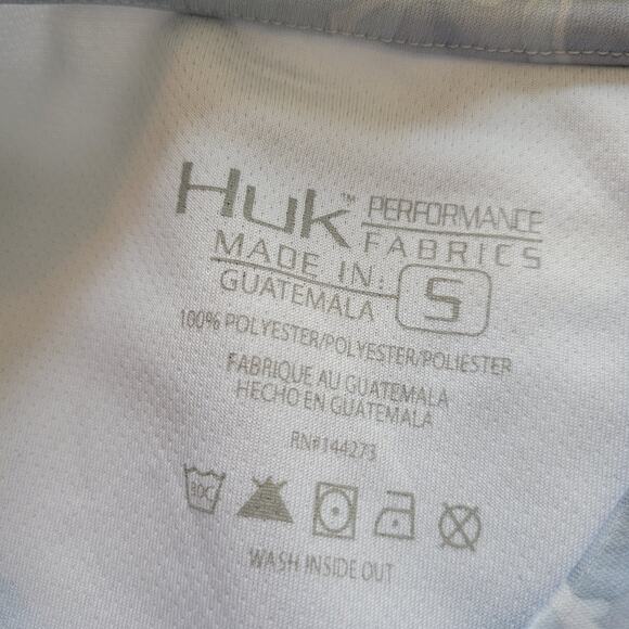 Huk	Size	S Men's Camo Performance Fishing Long Sleeve Top Outdoors Camping - Picture 6 of 6